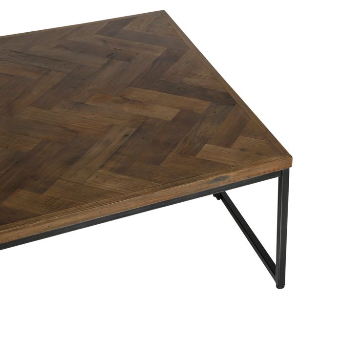 Parquet Top Square Coffee Table The Curated Home